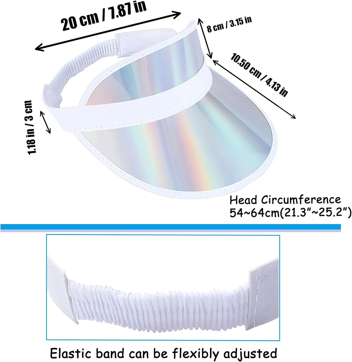 12 Pack Sun Visor Hats Women UV Protection Clear Outdoor Beach Sports Golf Sunhat Party Cap