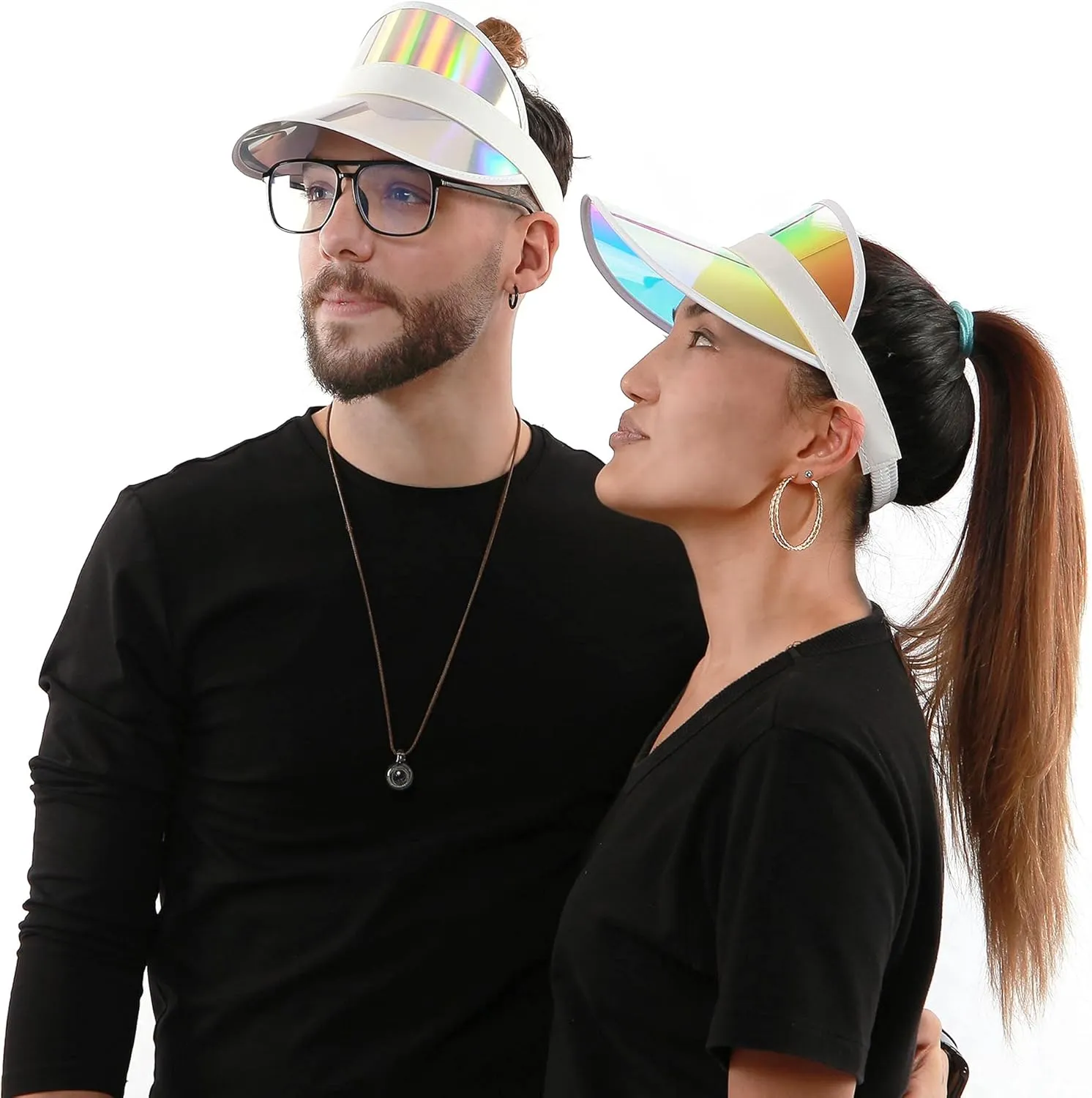 12 Pack Sun Visor Hats Women UV Protection Clear Outdoor Beach Sports Golf Sunhat Party Cap