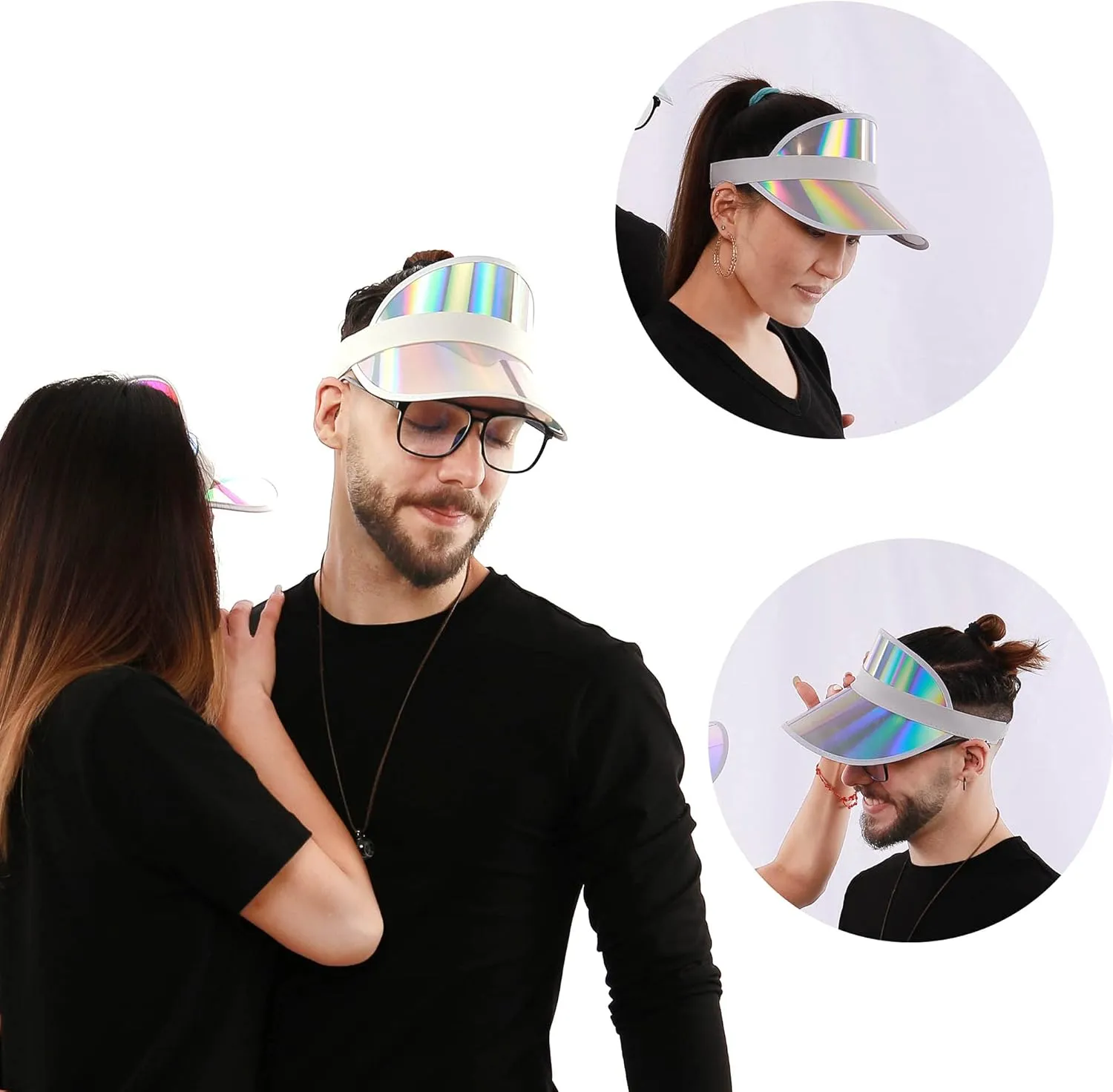 12 Pack Sun Visor Hats Women UV Protection Clear Outdoor Beach Sports Golf Sunhat Party Cap