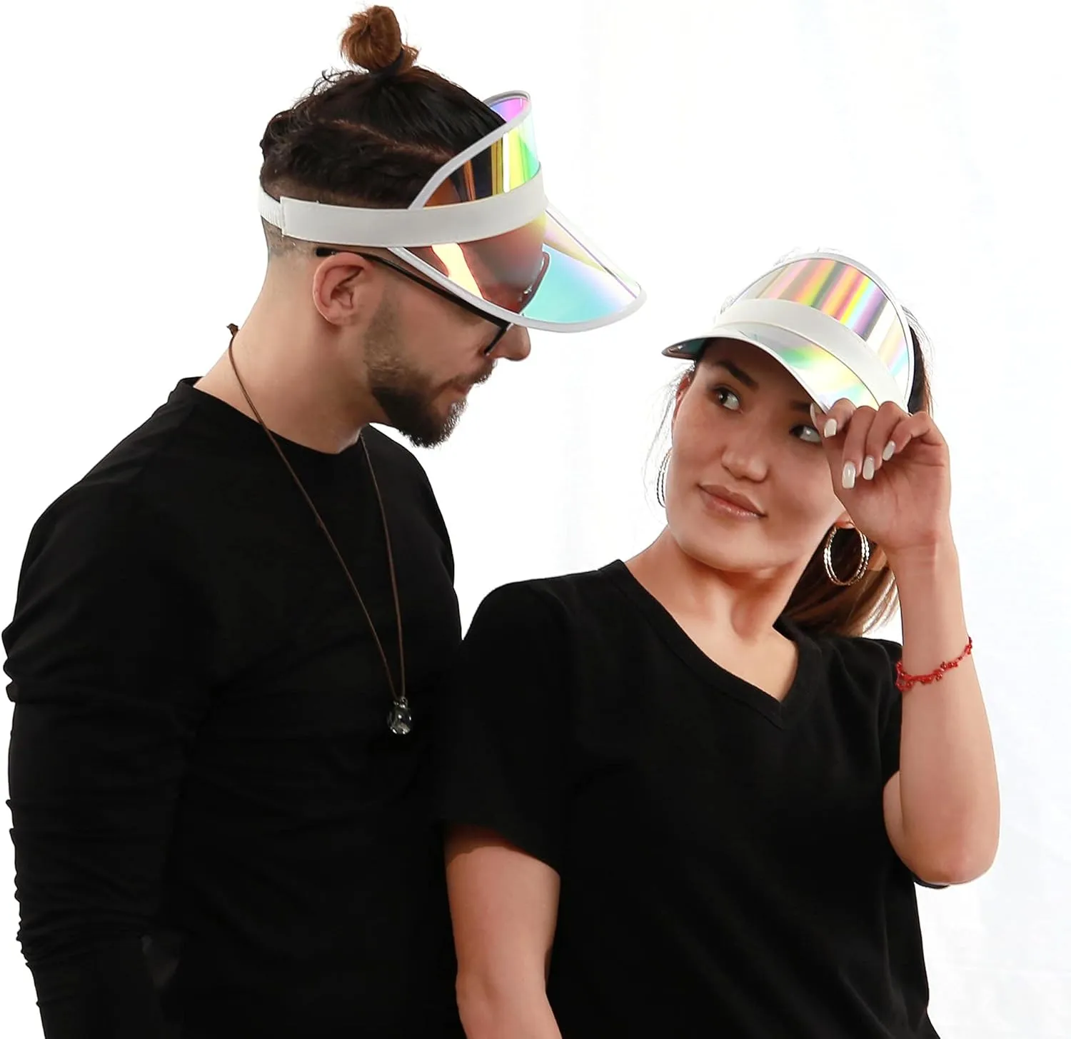12 Pack Sun Visor Hats Women UV Protection Clear Outdoor Beach Sports Golf Sunhat Party Cap