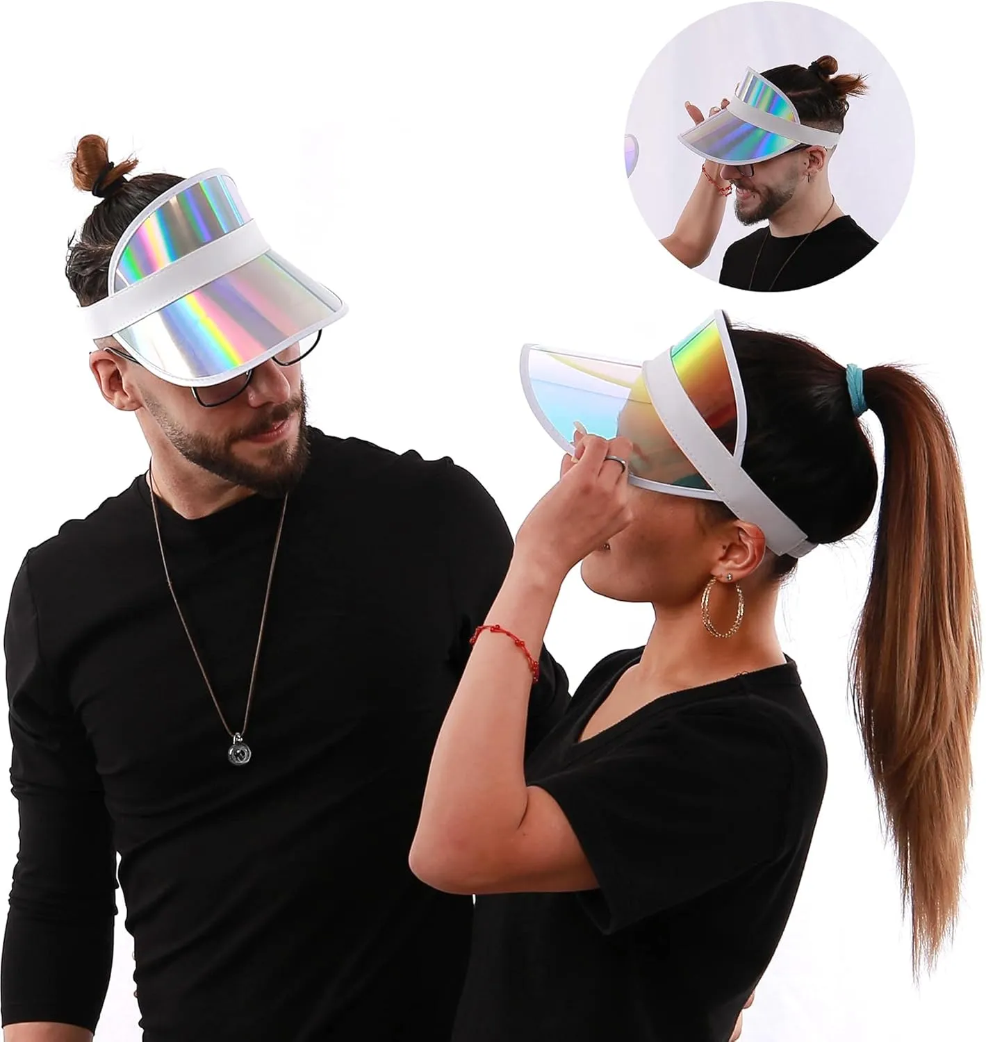12 Pack Sun Visor Hats Women UV Protection Clear Outdoor Beach Sports Golf Sunhat Party Cap