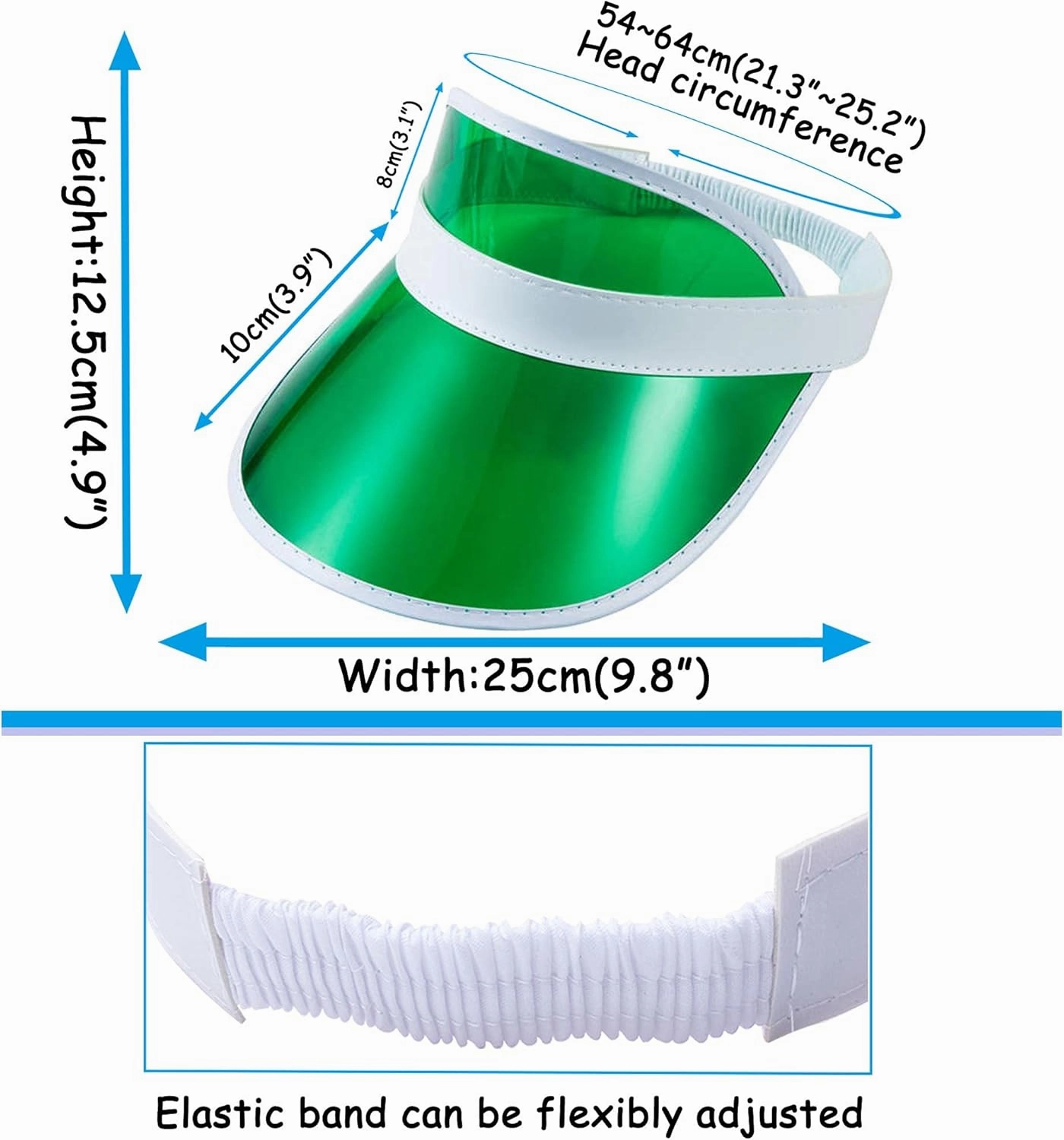 12 Pack Sun Visor Hats Women UV Protection Clear Outdoor Beach Sports Golf Sunhat Party Cap