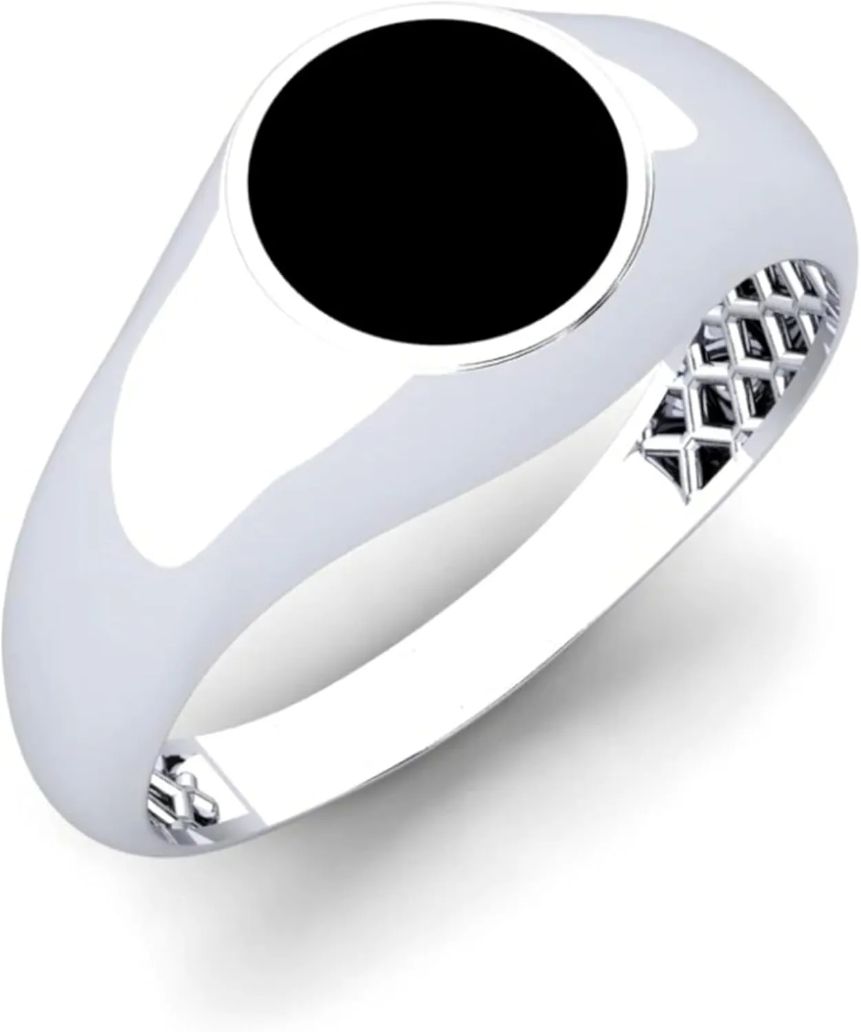 14K Gold Micron Bonded Signet Ring with Onyx, | Men's Minimalist Sterling Silver or Solid Gold Jewelry | Luxury Gift for Him, Wedding Gift idea for Mens