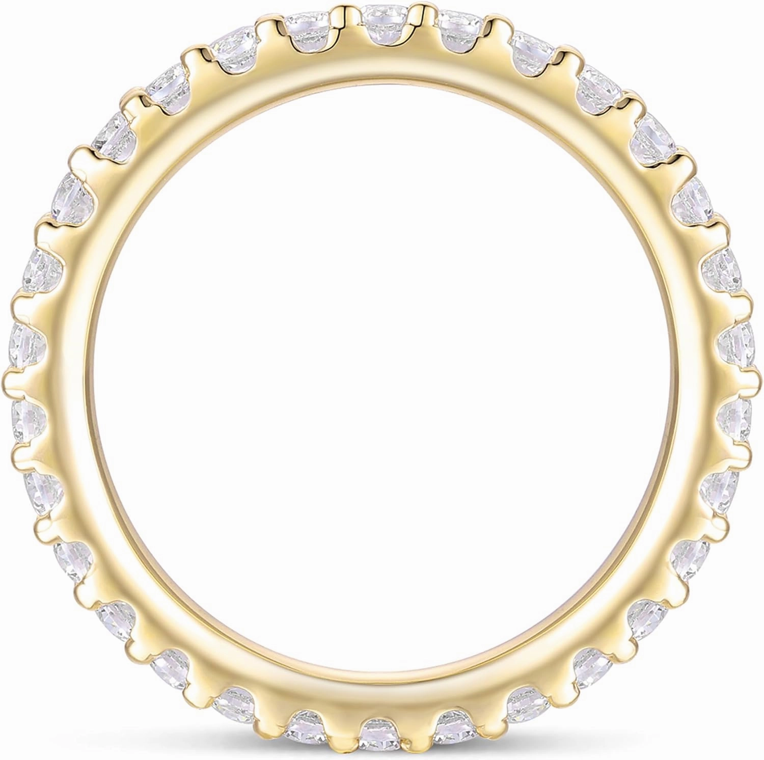 14K Solid Gold Moissanite Rings 2mm Moissanite Full Eternity Bands 14K White Gold Moissanite Wedding Ring for Women