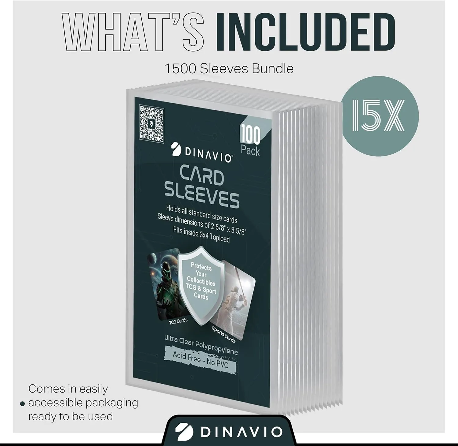 1500 Card Sleeves Penny Sleeves - Clear Soft Trading Card Sleeve Compatible with PKMN Baseball MTG Lorcana YGO - Penny Sleeves for PKMN Cards and Trading Cards (1,500 Pack)