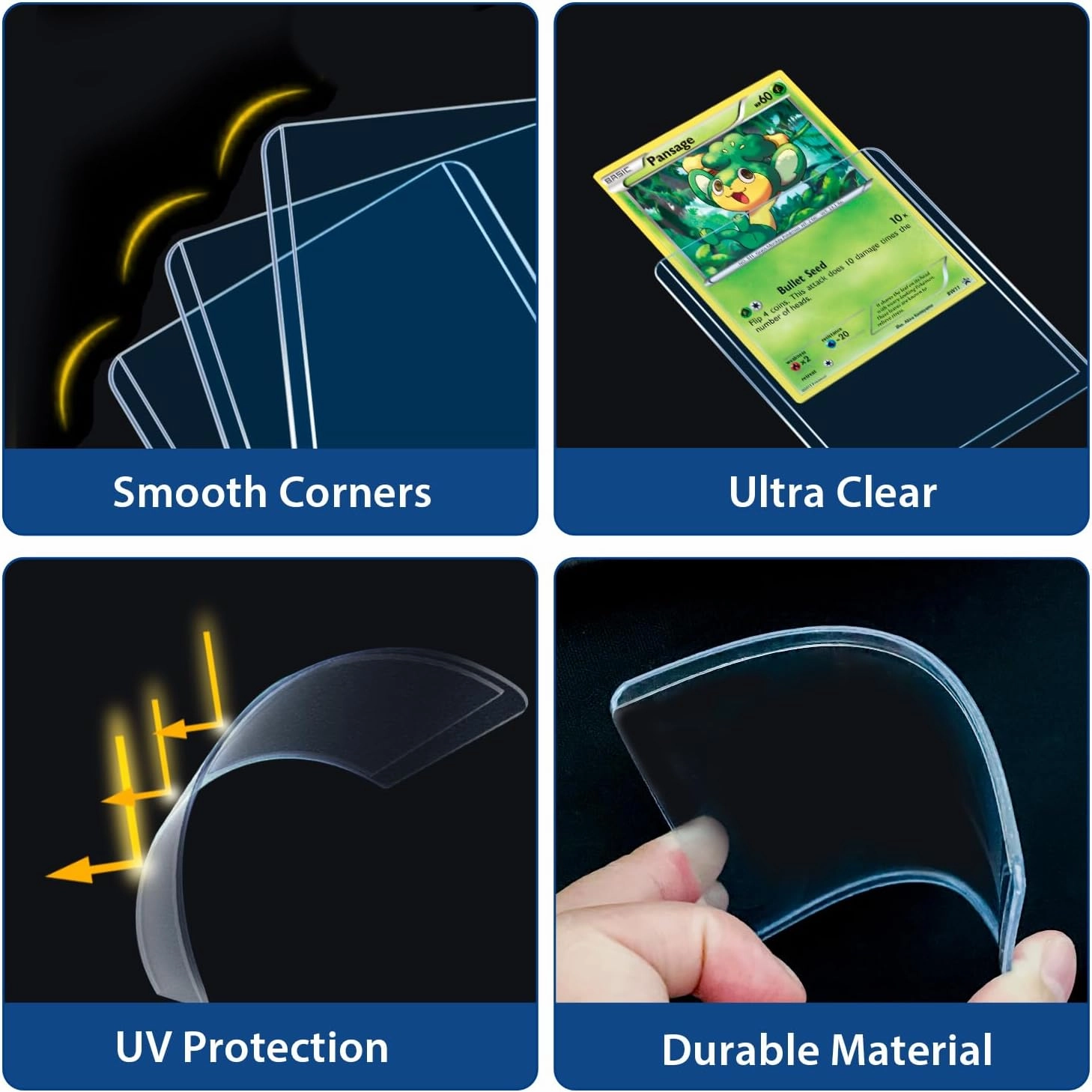 2000 Card Sleeves Top Loaders for Cards, Premium Toploaders for Cards, 3"x4" Baseball Card Protectors Hard Plastic, Hard Card Sleeves, Sports Trading Card Holder (1000 Toploaders   1000 Penny Sleeve)