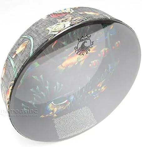 2010's Remo Remo Ocean Drum - 12" x 2 1/2" FISH See Photo