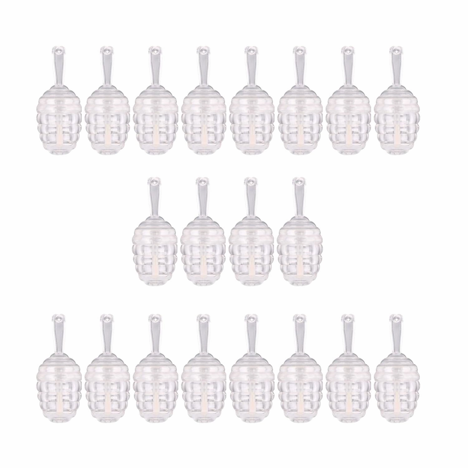 20 Pieces Small Lip Gloss Tubes Amber Honecomb Clear Lipstick Containers For Storage And Travel Use