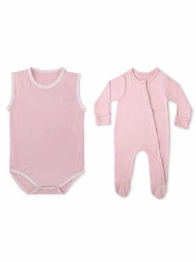 2-Piece Coral Blush Bamboo Stretch Wear