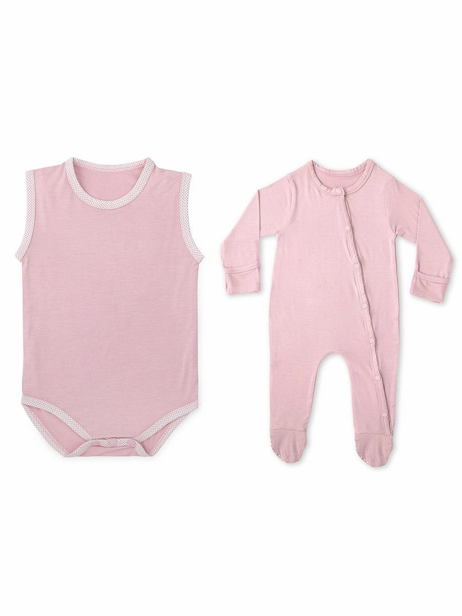2-Piece Coral Blush Bamboo Stretch Wear