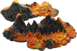 2pcs Simulation Volcano Models Soft Plastic Volcano Ornaments Decoration