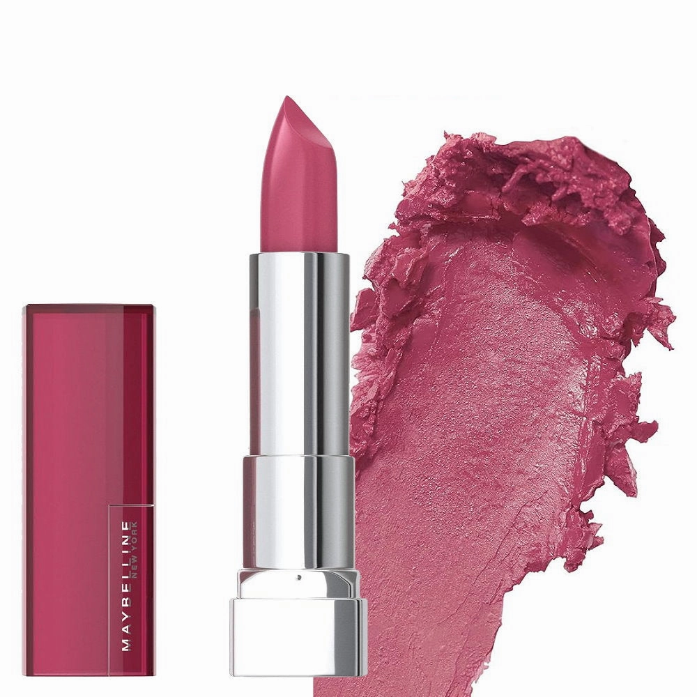 2pk SET Maybelline Color Sensational Creams Lipstick 244 Pink Score   Sky High Mascara 01 Very Black
