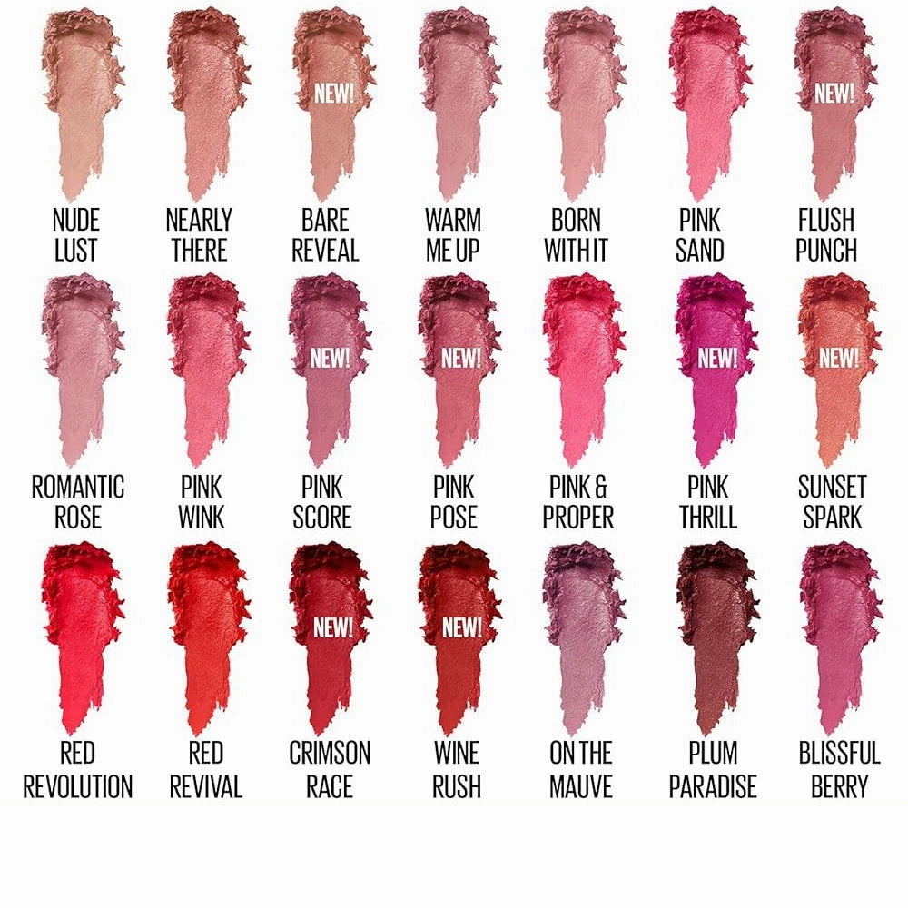 2pk SET Maybelline Color Sensational Creams Lipstick 244 Pink Score   Sky High Mascara 01 Very Black