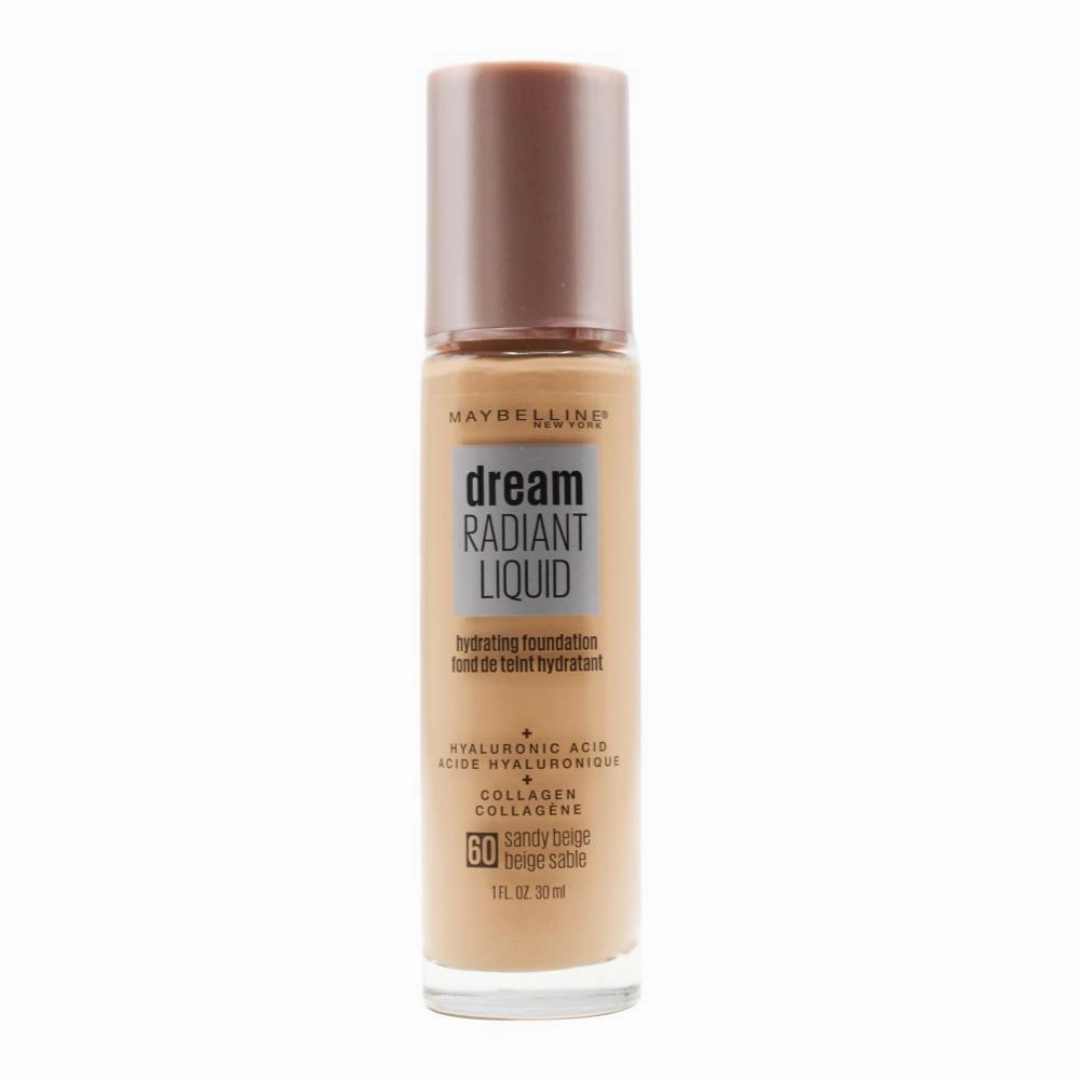 2x Maybelline Dream Radiant Liquid Foundation 30ml 60 Sandy Beige (Carded)