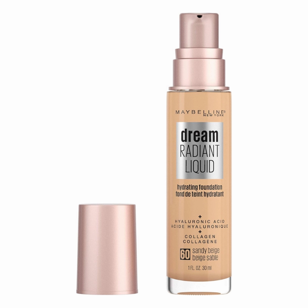2x Maybelline Dream Radiant Liquid Foundation 30ml 60 Sandy Beige (Carded)