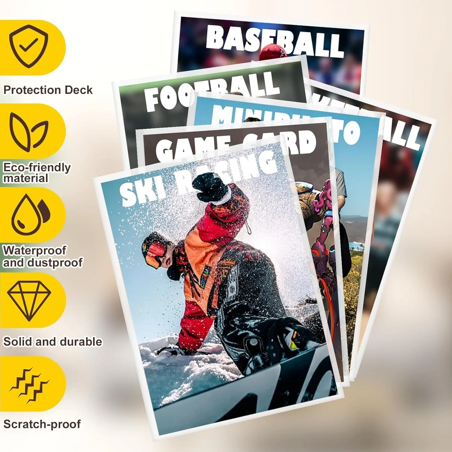 3000 Counts Card Sleeves Top Loaders for Trading Cards, Penny Soft Sleeves Baseball Card Sleeve Protectors Fit for Sports,Football,Game Cards