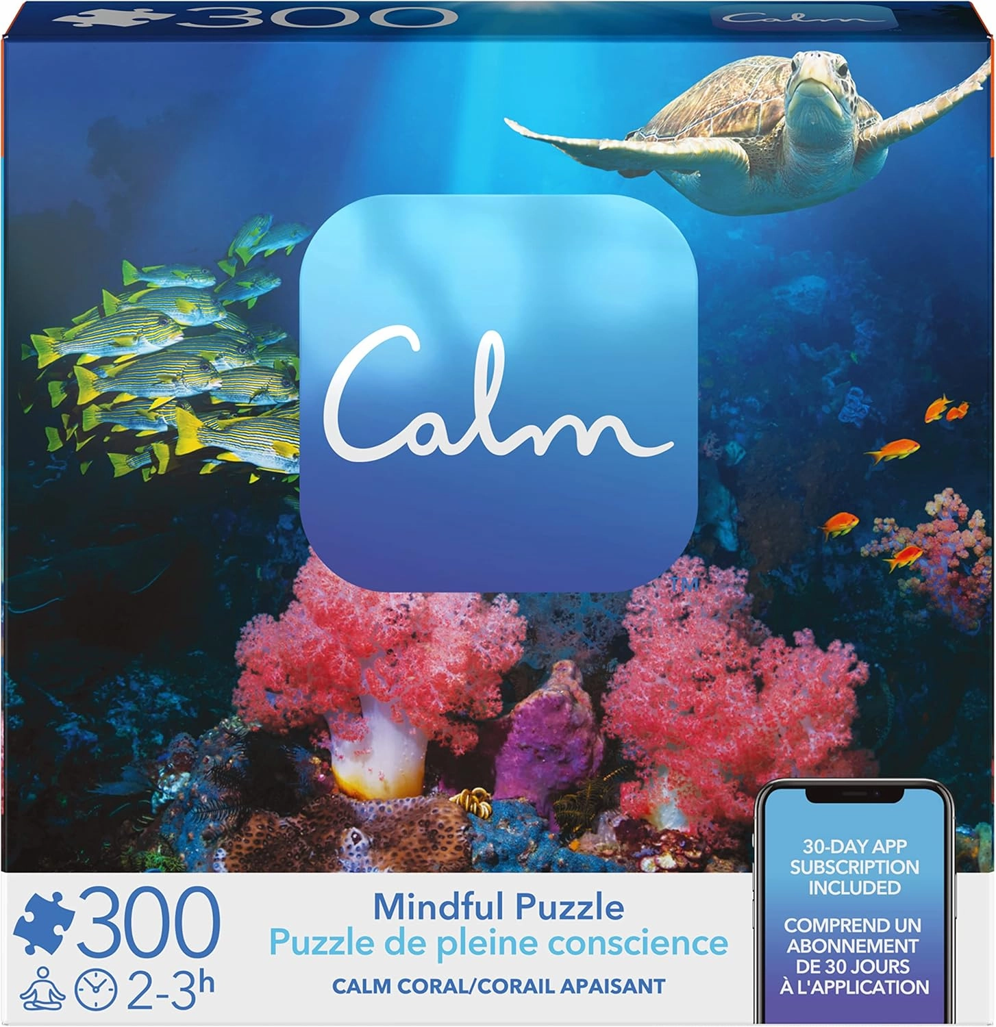 300-Piece Calm Jigsaw Puzzle for Relaxation, Stress Relief, and Mood Elevation, for Adults and Kids Ages 8 and up, Calm Coral