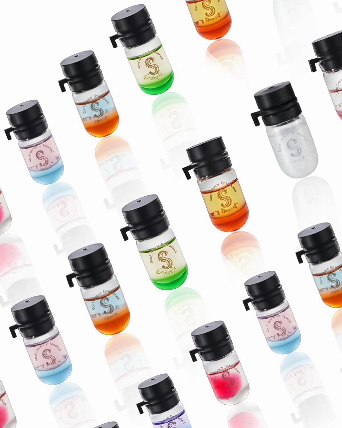 36pcs luxurious Scented Hair Oil & Perfume 2 in 1,9 Varied Fragrances,Anti Frizzy,Avocado Oil,Moisturize Dry Damaged Hair,Splash'n Shine,Smoothing, Mini Bottles,Hair Care Set,Smell Good,Gift for Woman