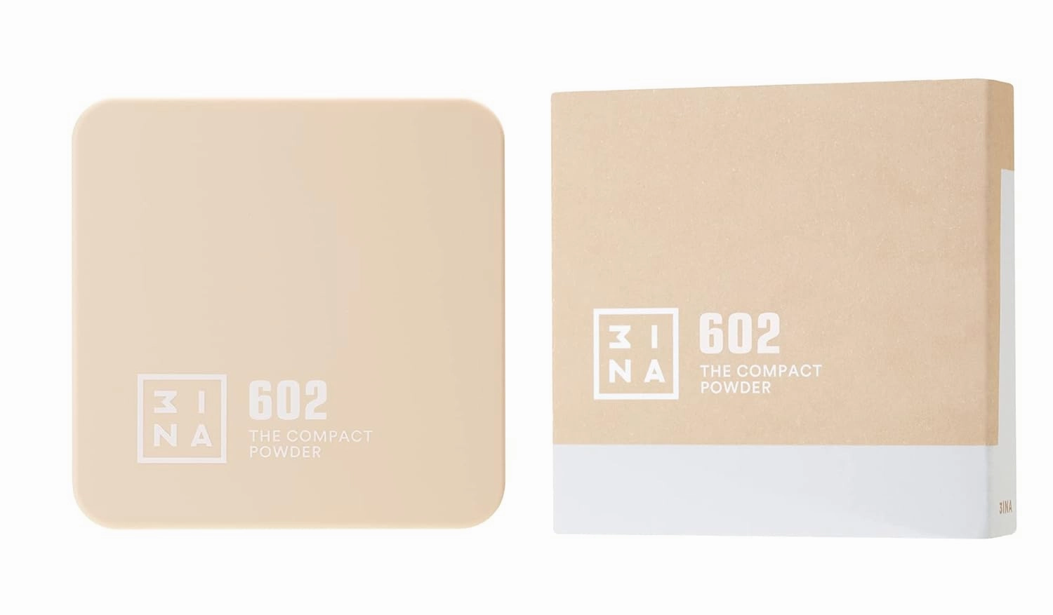 3INA The Compact Powder 602 - Gives An Even, Natural And Silky Finish - Comfortable And Luminous Texture - Easy To Blend - Uniform Coverage - Enhances The Skin Tone - Cruelty Free And Vegan - 0.44 Oz