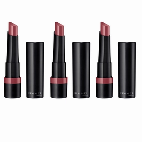 3x Rimmel Lasting Finish Extreme Satin Lipstick 2.3g 200 Blush Touch Pink