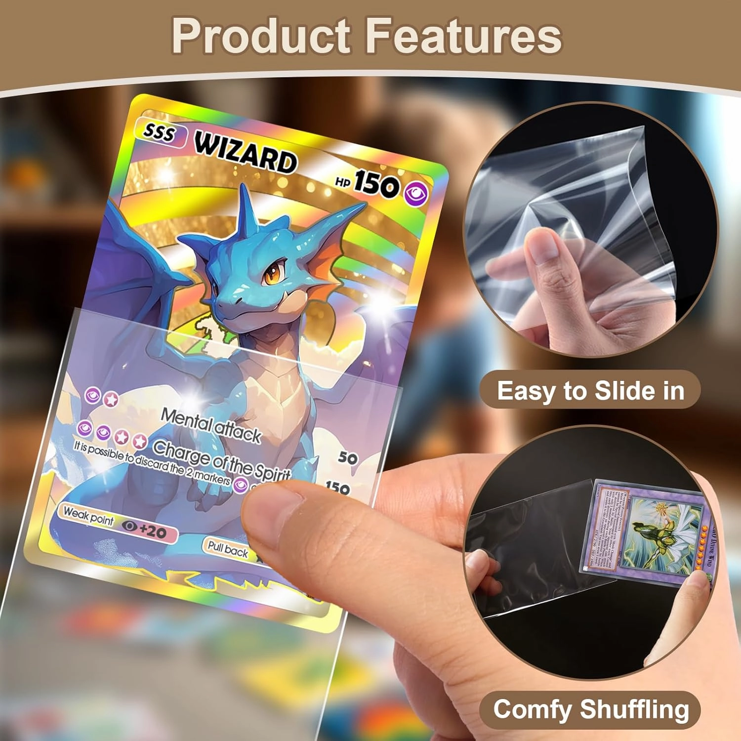5000 Count MTG Card Sleeves, Top Loaders for Trading Cards, Soft Baseball Card Penny Card Sleeves Fit for Baseball Card, Game Cards, Sports Cards