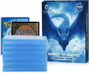 600CT Perfect Fit Inner Sleeves for Double Sleeving, Clear Card Sleeves for MTG, PKM, TCG, Flesh & Blood and Gaming Cards
