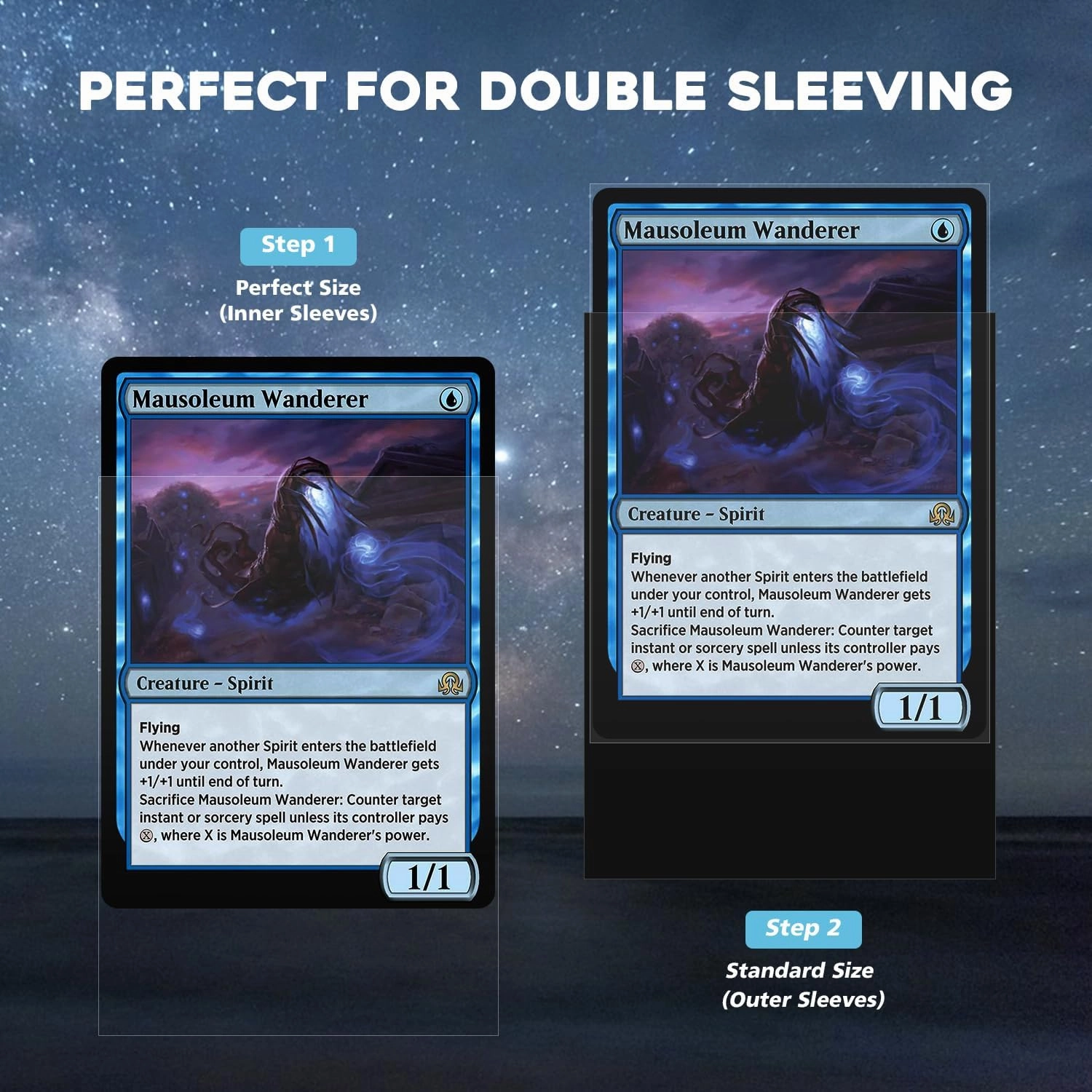 600CT Perfect Fit Inner Sleeves for Double Sleeving, Clear Card Sleeves for MTG, PKM, TCG, Flesh & Blood and Gaming Cards