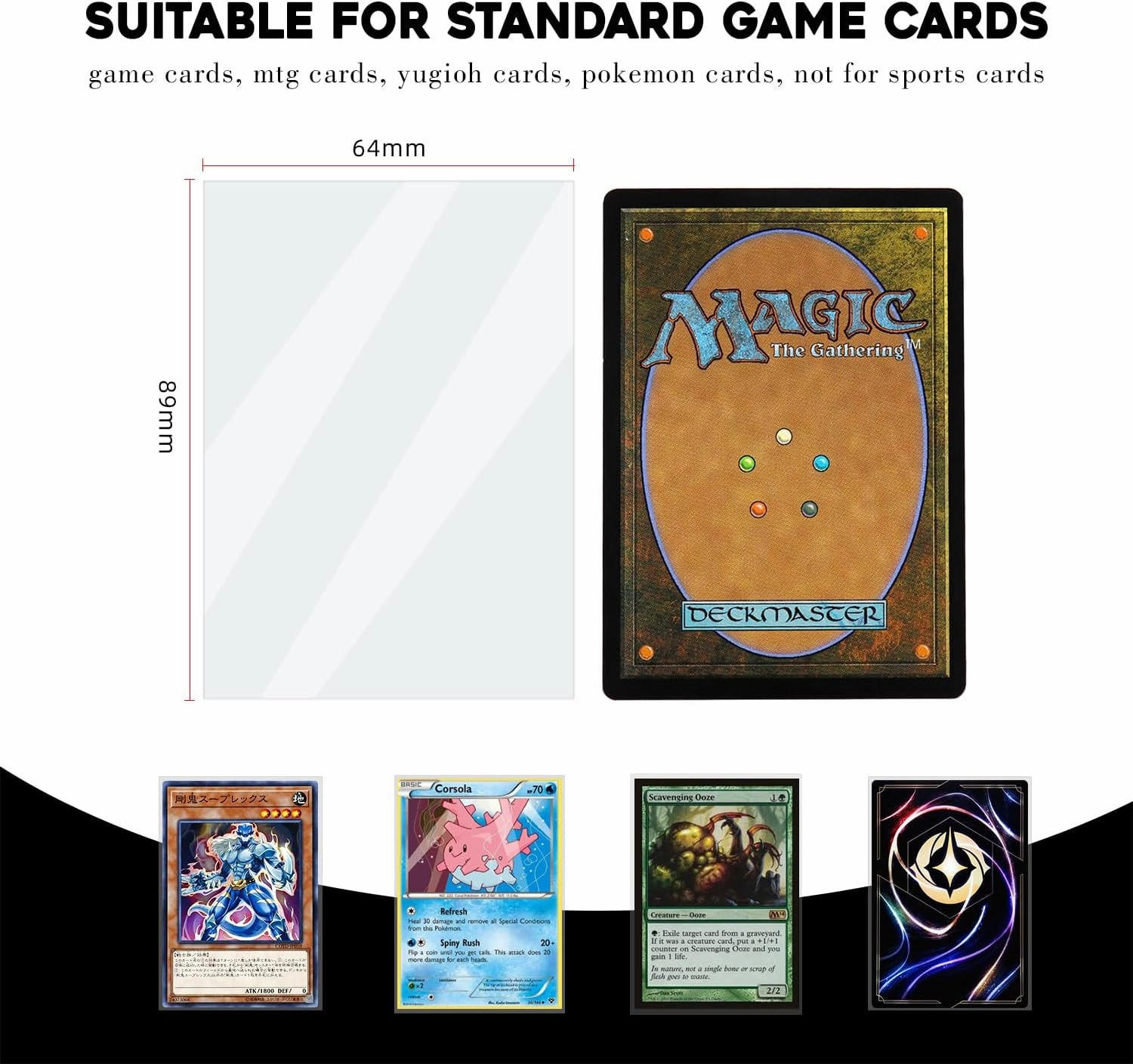 600CT Perfect Fit Inner Sleeves for Double Sleeving, Clear Card Sleeves for MTG, PKM, TCG, Flesh & Blood and Gaming Cards