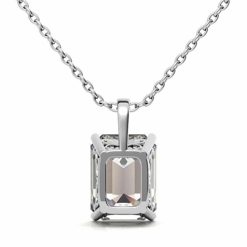 925 Sterling Silver Gleaming Rectangle Solitaire Set of earrings and Pendant