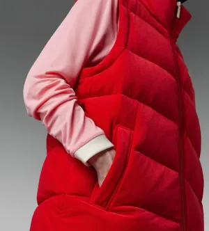 ADIDAS ORIGINALS WOMEN'S ADICOLOR 70S VELVET DOWN PUFFER LUXE VEST, SCARLET (as1, alpha, x_l, regular, regular)