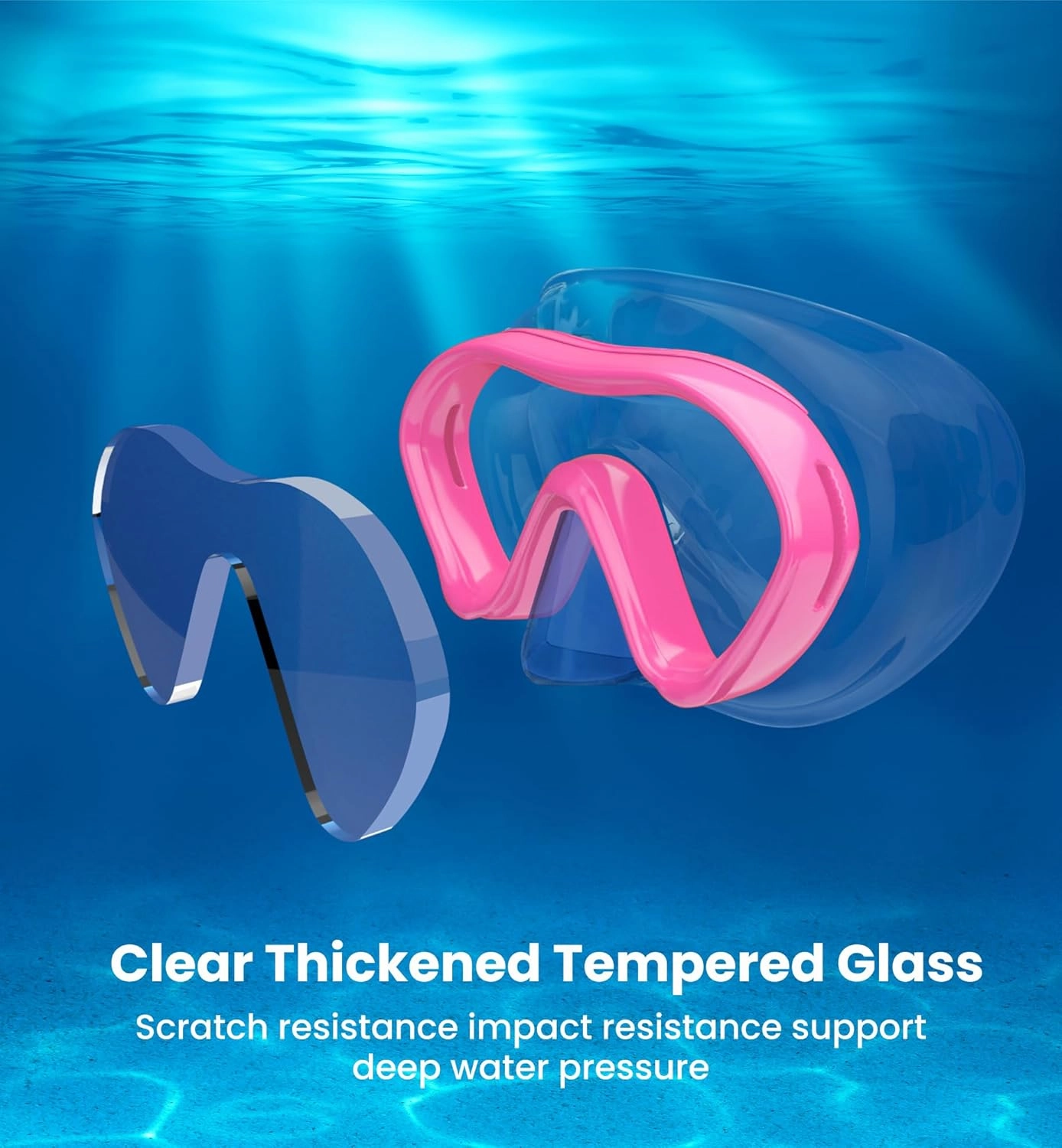 Aegend Kids Swim Goggles Snorkel Diving Mask for Kids Youth 3-15, Knitted Fabric Strap, Anti-Fog 180° Clear View