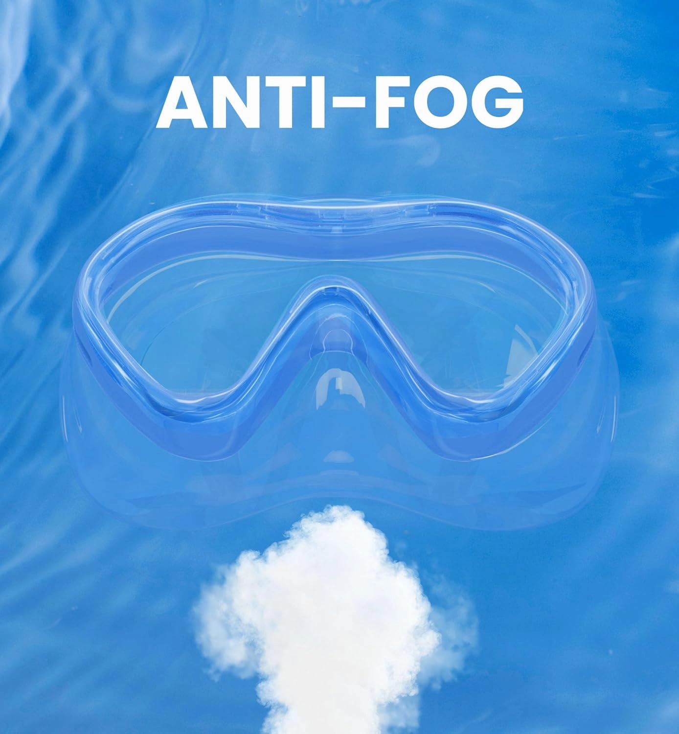 Aegend Kids Swim Goggles Snorkel Diving Mask for Kids Youth 3-15, Knitted Fabric Strap, Anti-Fog 180° Clear View