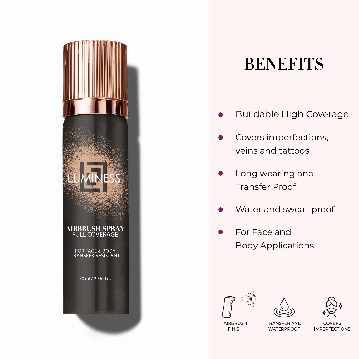 Airbrush Spray Full Coverage Body & Face Foundation
