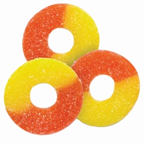 Albanese Peach Rings, 4.5lb Bag