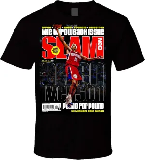 Allen Iverson Slam Cover Men/Women T Shirt Black