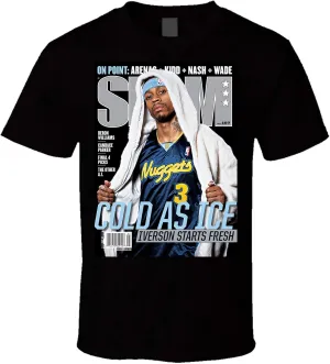 Allen Iverson Slam Cover Men/Women T Shirt Black