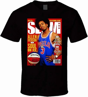 Allen Iverson Slam Cover Men/Women T Shirt Black
