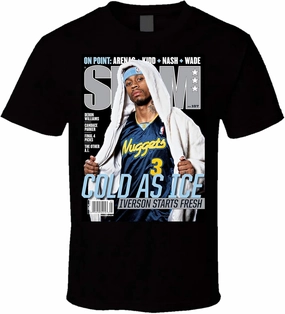 Allen Iverson Slam Cover Men/Women T Shirt Black