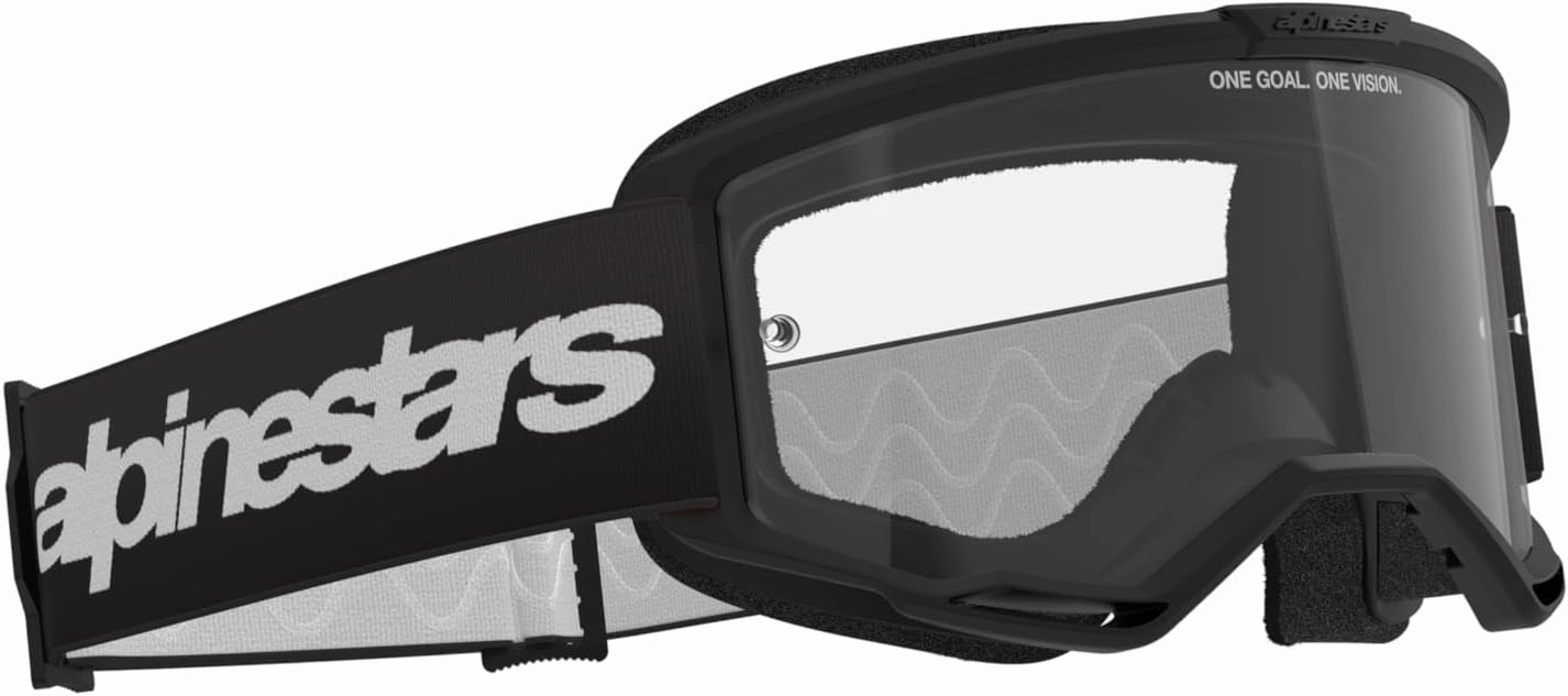 Alpinestars Vision 3 MX ATV MTB Off Road Goggle (Black - Clear Lens)