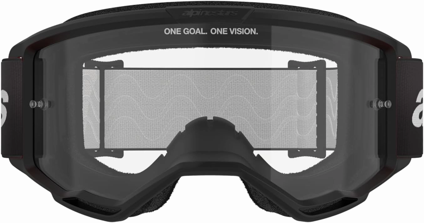 Alpinestars Vision 3 MX ATV MTB Off Road Goggle (Black - Clear Lens)