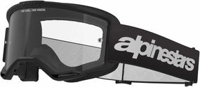 Alpinestars Vision 3 MX ATV MTB Off Road Goggle (Black - Clear Lens)