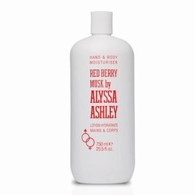 Alyssa Ashley Redberry Musk Hand and Body Moisturizer - Body Lotion and Hand Cream for Women with Vanilla and Musk Scent - Rapid Absorption - 25.5 oz