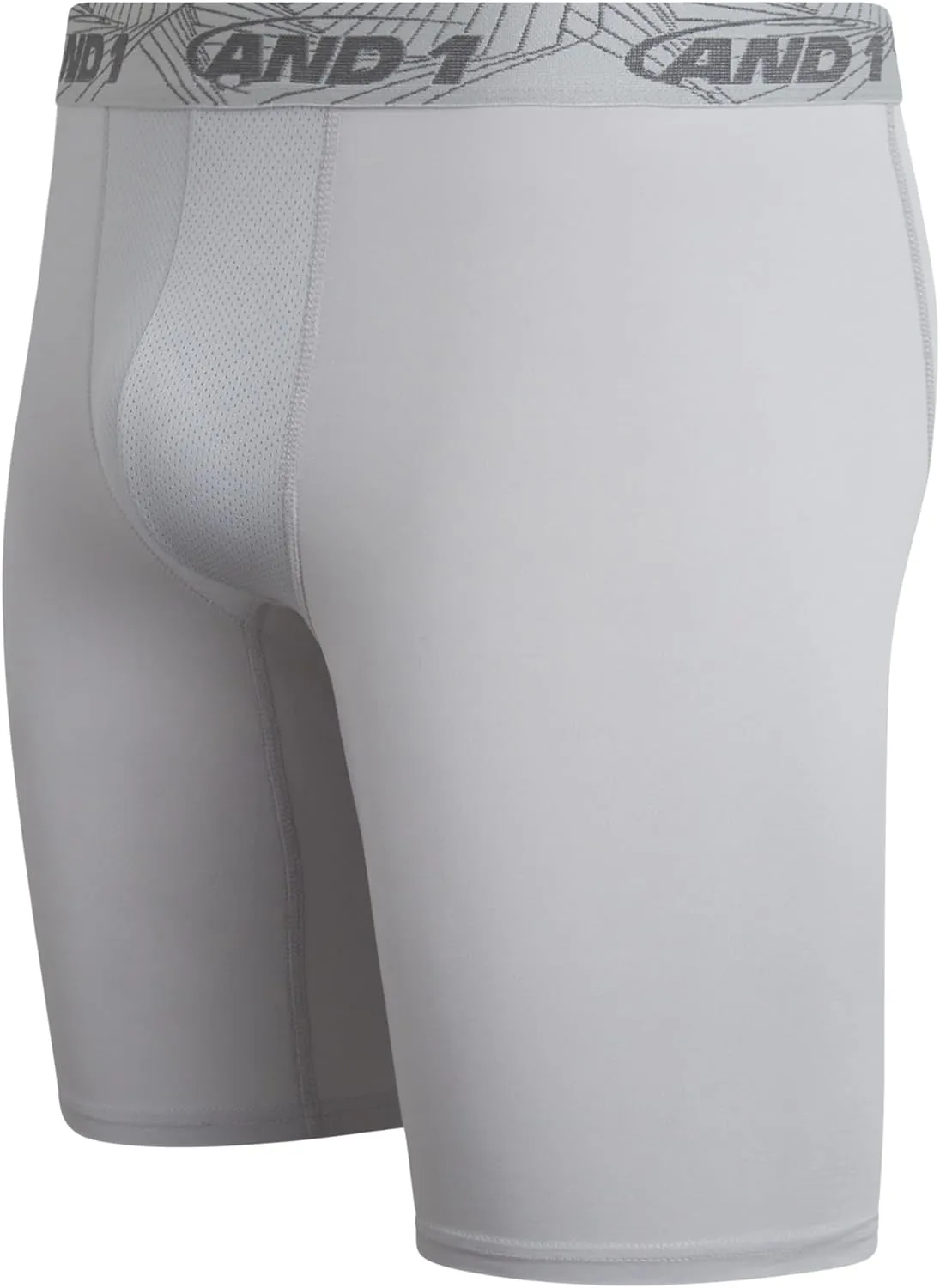 AND1 Mens Boxer Briefs - 10 Pack Performance Stretch Mens Underwear Long Leg Boxers for Men with Contour Pouch (Sizes: S-3XL)