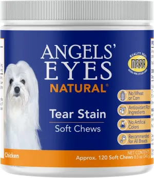 Angels’ Eyes Natural Tear Stain Prevention Soft Chews for Dogs | Chicken Flavor| For All Breeds | No Wheat No Corn | Daily Supplement | Proprietary Formula