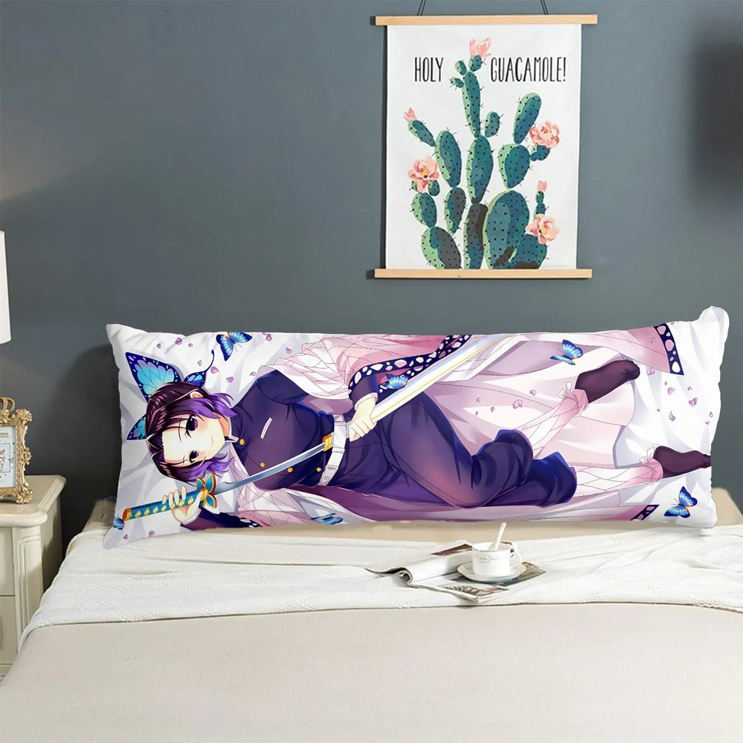 Anime Body Pillow, Body Pillow Anime,Anime Body Pillow Case Cover,Soft Anime Hugging Body Pillowcase Cover Dakimakura Double-Sided Peach Skin Pillow Cover Case(59in X 19.7in).