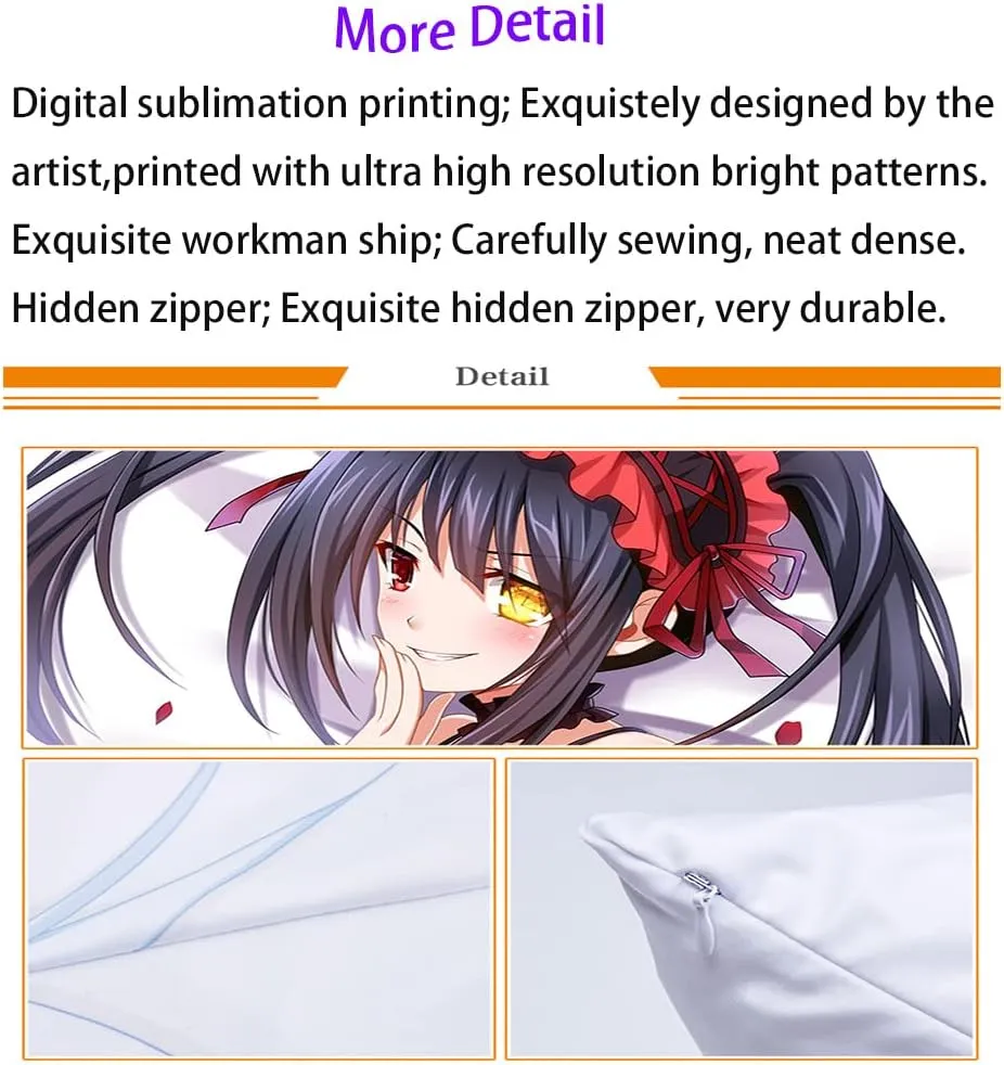 Anime Overlord shalltear bloodfallen Albedo Cushion Cover Pillow Case Peach Skin 150x50cm(59in x 19.6in) Overlord Albedo Pillowcase