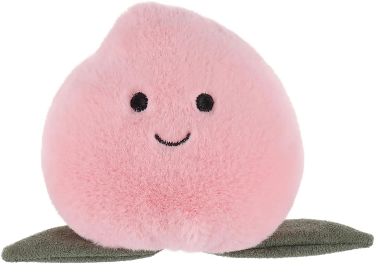 Apricot Lamb Peach Plush Stuffed Animals for Kids, Soft Cute Plush Toys for Baby Girl and Boy, Fluffy Peach Pink