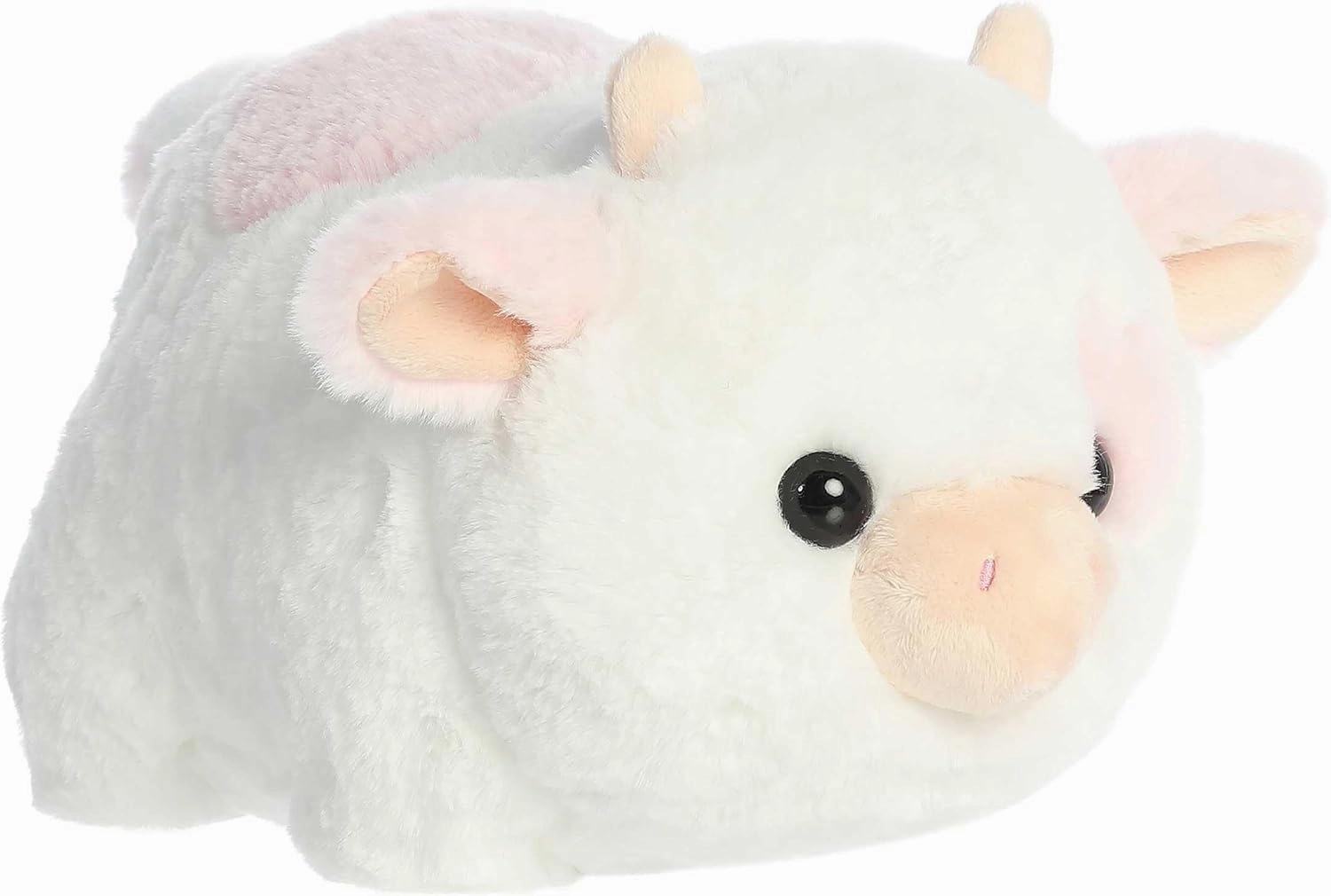 Aurora® Adorable Spudsters™ Moonique Strawberry Milk Cow™ Stuffed Animal - Comforting Cuddles - Playful Companions - White 10 Inches