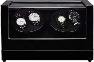 Automatic Watch Winder Box Watch Winder 4 0 Wooden Automatic Watch Winder Storage Box Transparent Cover Wrist Mechanical Watch Winding Box Double Head Motor Shaker