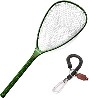 Aventik Fly Floating Fishing Net Carbon Fiber Landing Trout Net Light Weight Clear Rubber Ghost Net Catch & Release